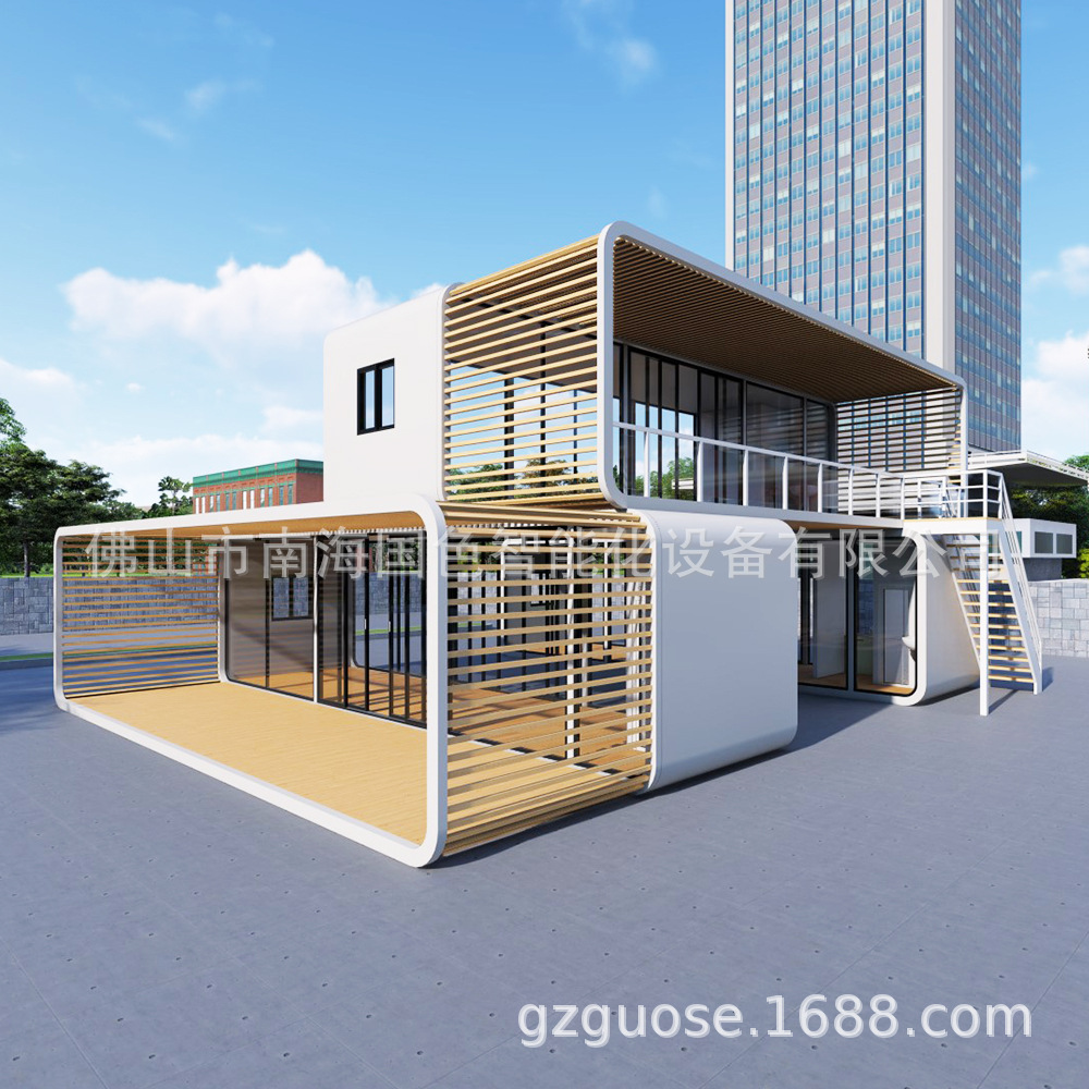 Scenic Light Steel House Net Red Camping Star Room Apple Cabina creativa Bar Space cápsula B & B Villa de lujo