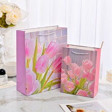 粉色郁金香礼品袋彩色清新郁金香伴手礼包装唯美撒粉生日回礼礼袋