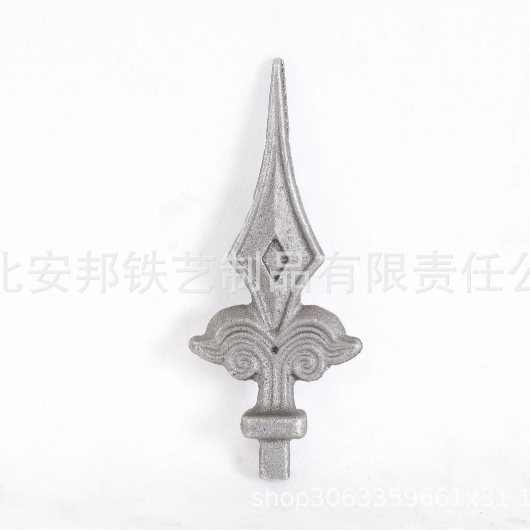 4312.2厂家供应各种铁艺矛头枪头等铁艺装饰配件各种铸钢枪尖配件