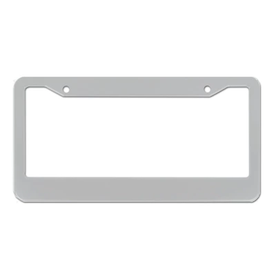 Plate Frame Can Add LOGO, License plate holder/license plate holder - 12-round-hole-aluminum-alloy-silver-oxide