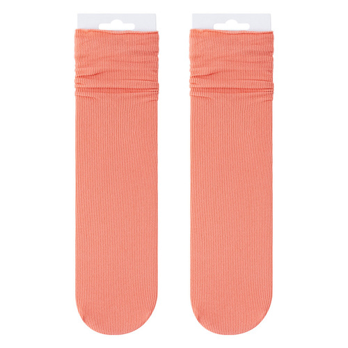 Ice socks for women in spring, summer and autumn, candy-colored velvet pile socks, mid-length stockings, white long ins wind ice socks