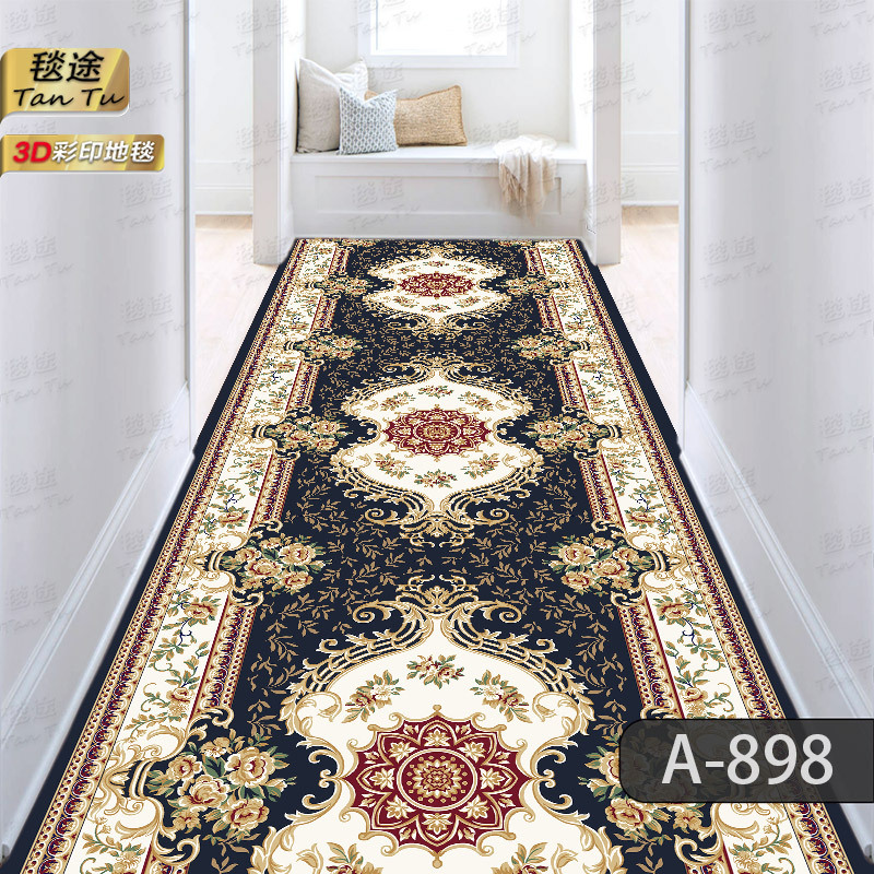 Flower carpet 3D cutting floor mat door entrance corridor aisle corridor stairs strip home carpet Hotel