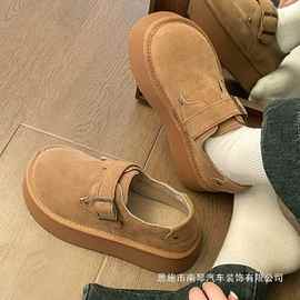 厚底勃肯鞋女鞋2025年秋季新款一脚蹬懒人鞋子增高博肯鞋百搭单鞋