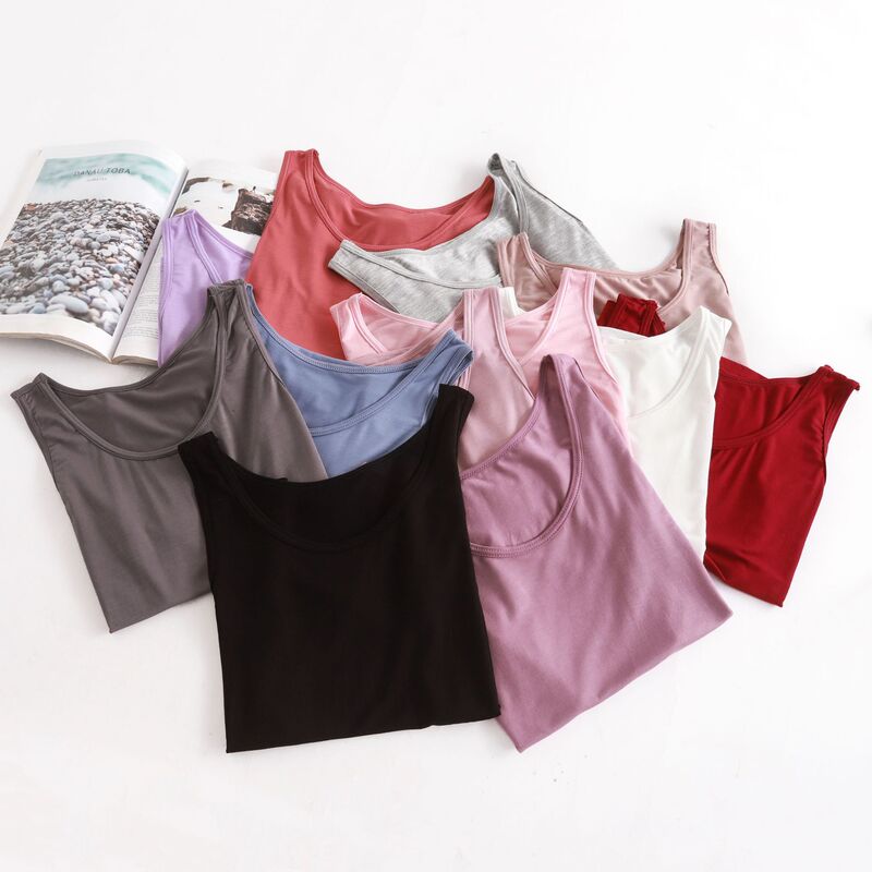 Modal Camisole Vest for Yoga, Summer Outerwear, Versatile Solid Color Undershirt, Slim Fit Loungewear