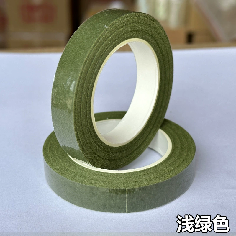 Флористическая лента зелёная ручной работы DIY клеящийся бумажный фабричный прямые продажи имитированная лента для цветов садоводство наматывание цветочной палки клей
