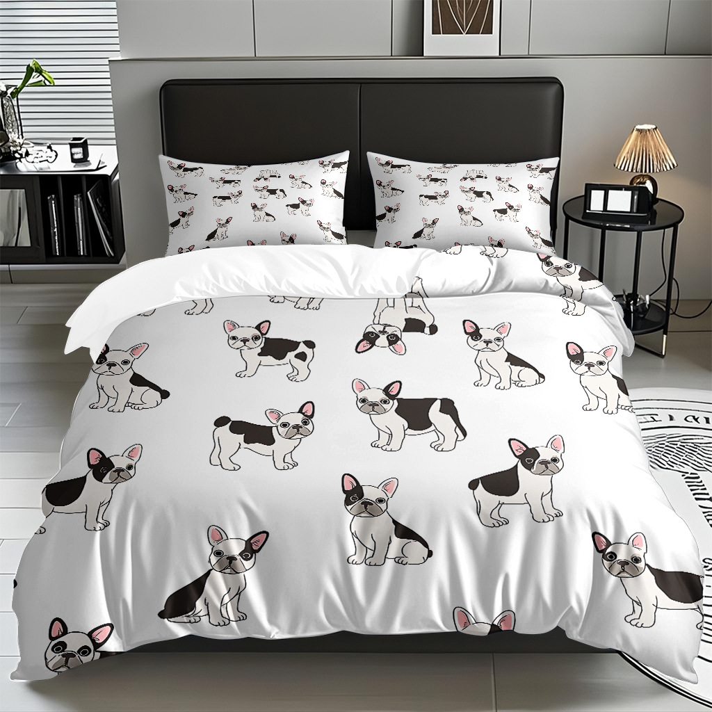 Fábrica directa para textiles caseros moles lindos cachorros impresión digital colcha colcha TEMU / JIT