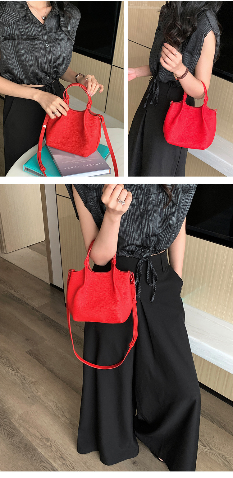 Soft small tote for women's 2024 new top layer cowhide crossbody bucket ba, enuine leather hih-end sinle shoulder_voghion.com