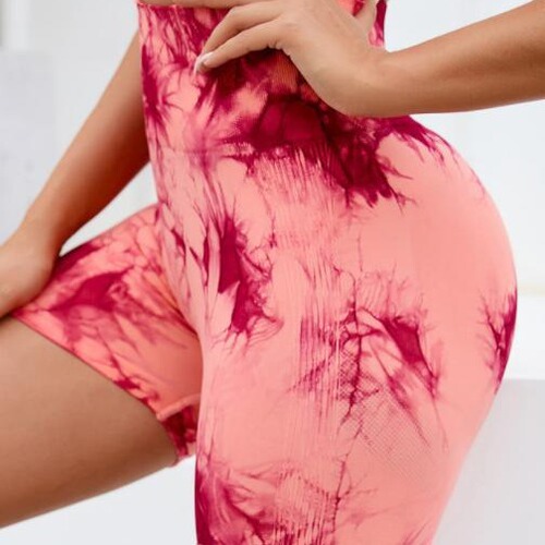 Cross-border High-Stretch Tie-Dye Yoga Pants | High-Waisted Hip-Lifting Yoga Pants | Sports, Fitness, and Yoga Shorts—Perfect for Outfits