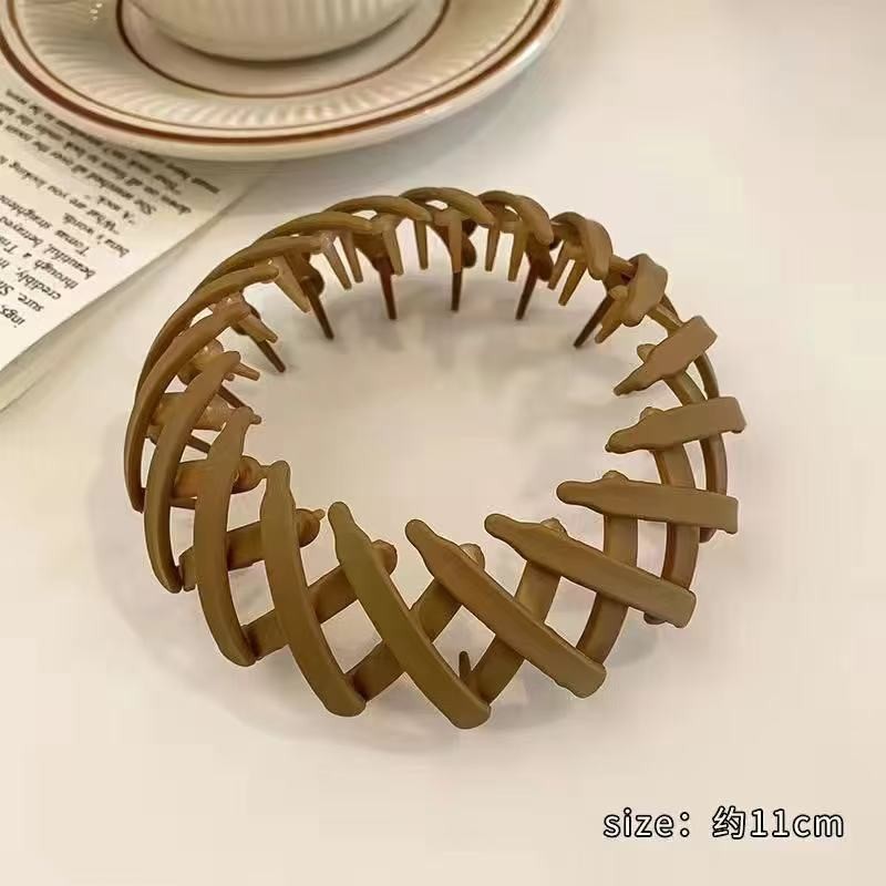 Clip de agarre nido de pájaro flocado de cabello para mujeres de otoño y invierno bolas de cabello de cabello para perezoso medio cabello de cabello de cabello de gran tamaño para mujeres