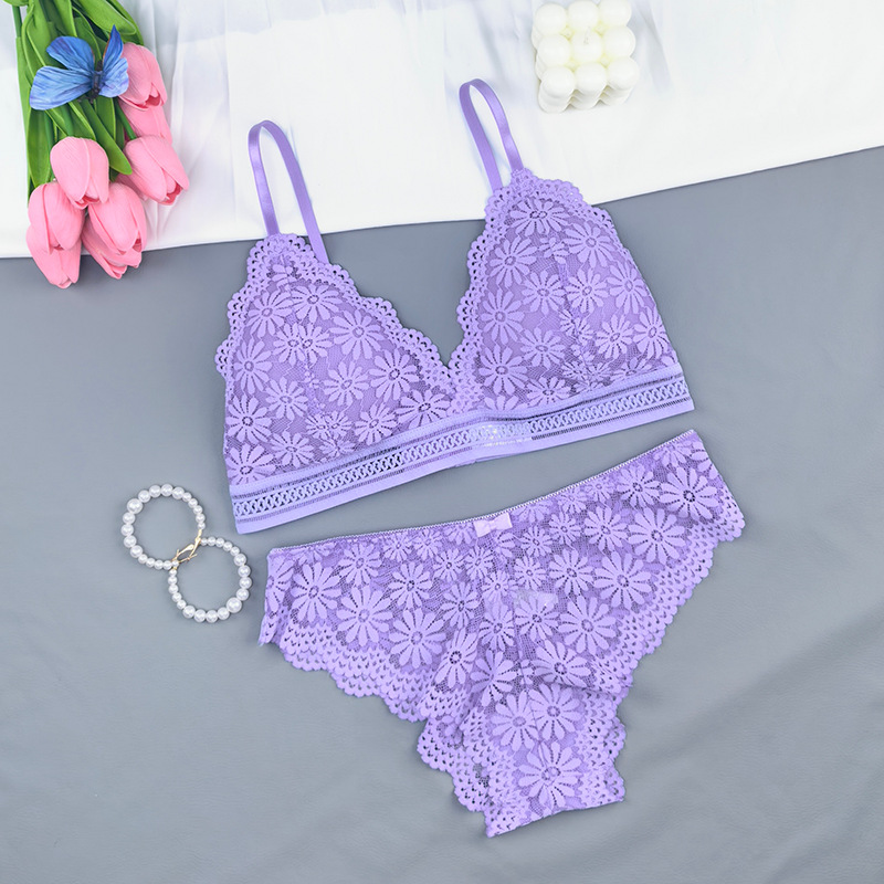 Bra de encaje envuelto en el pecho, ropa interior de mujer profunda, V-clapback bra, bra sin anillo de acero, cinturón transpirable, chaleco de pecho