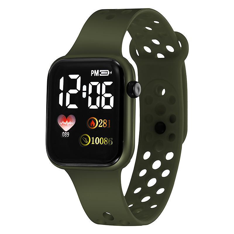 2022 nuevo reloj electrónico LED C001 Arco Iris cuadrado Apple impermeable digital moda deportes estudiante electrónica