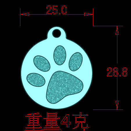 Custom laser engraved dog tag pet ID dog decorative accessory cat nameplate hanging tag pet collar pendant