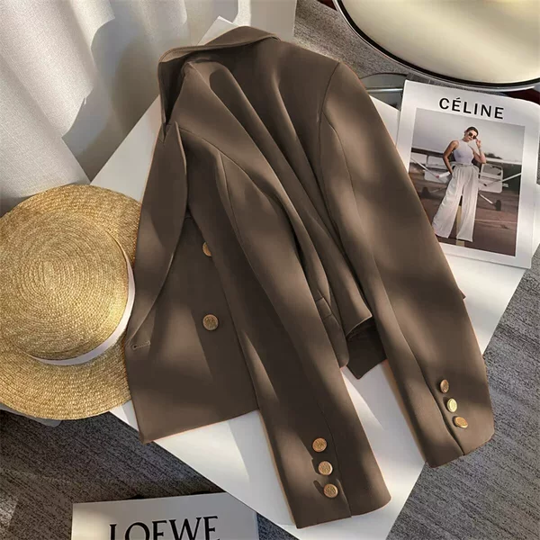 Suit Jacket Women's 2025 Spring New brown Short Korean Fan Joker Trend Fried Street Small Casual Suit