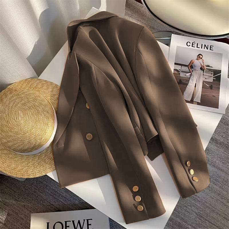 Suit Jacket Women's 2025 Spring New brown Short Korean Fan Joker Trend Fried Street Small Casual Suit