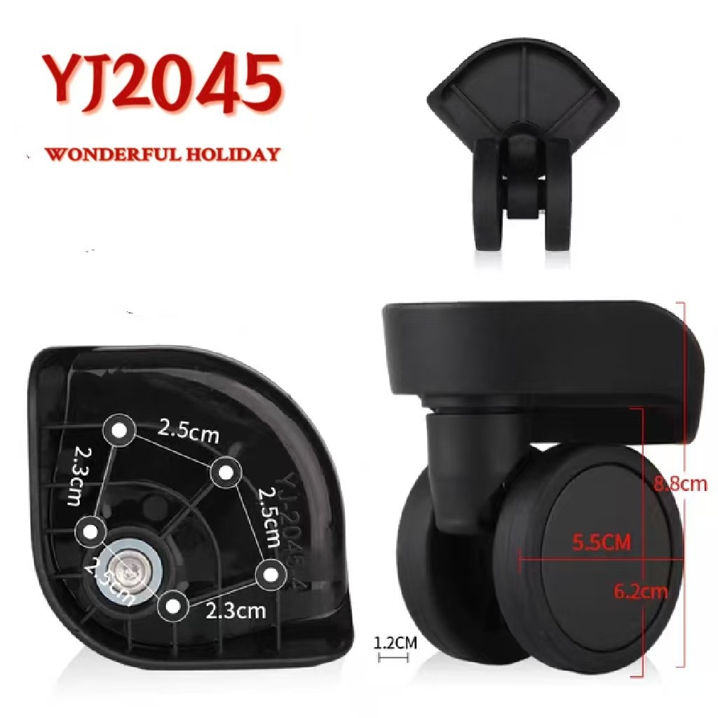 Yj2045 Suitcase Universal Swivel Wheel Accessories Trolley Case Roller Wheel Replacement Password Lock Box Caster Wheel Repair