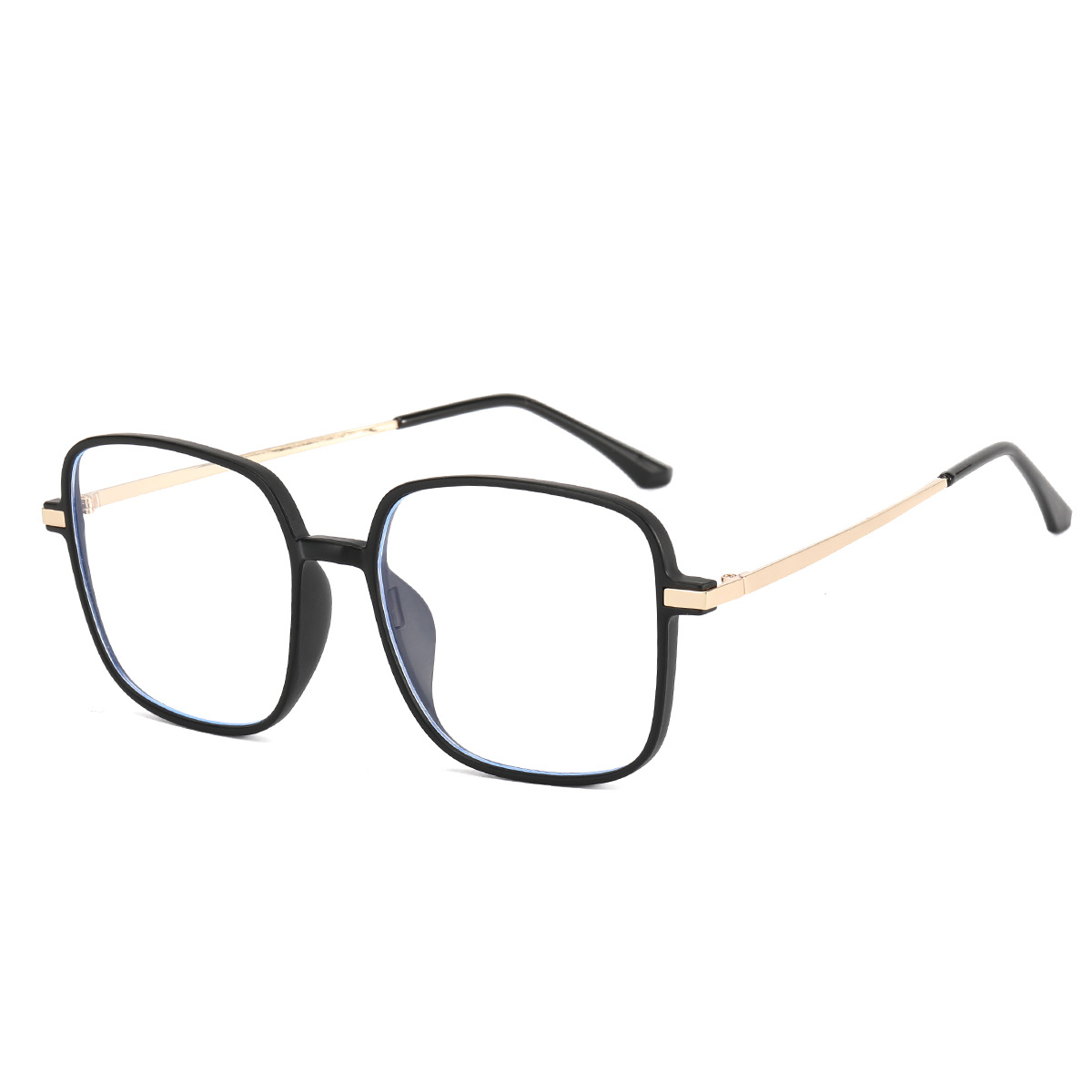 2021 nueva caja gafas lisas anti-Blue Ray anti-radiación gafas de Marco grande para hombres y mujeres Marco de gafas puede equiparse con miopía 9307