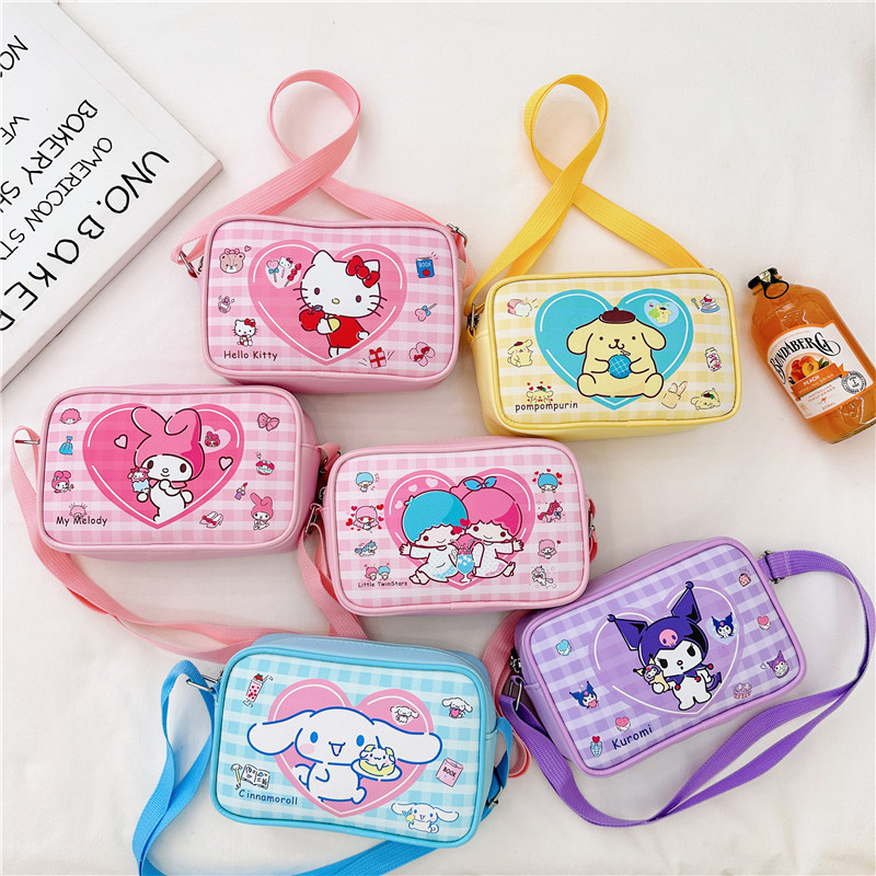 2025 nueva moda universitaria para niñas escolares de compras bolso de hombro de periódico PU bolso de niños bolso de almacenamiento