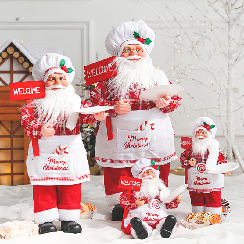 Hong Kong Heng Navidad chef creativo modelado Santa Claus decoración muñeca decoraciones de Navidad poco suministros de vacaciones muñeca
