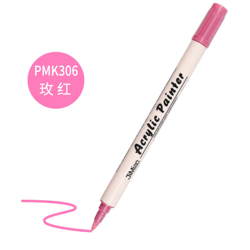 Marcador de acrílico nuevo núcleo de algodón pluma de doble cabeza 36 color marcador único al aire libre pintura acrílica acuarela pluma