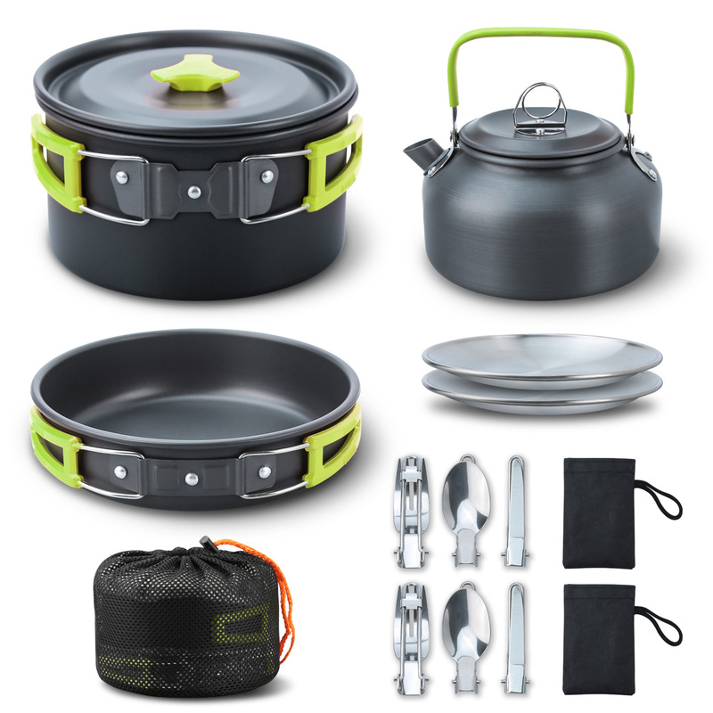 Aotu camping cookware set portable tableware set pot kettle with dinner plate Amazon explosion AT6384-12 Aotu camping cookware set portable tableware set pot kettle with dinner plate Amazon explosion AT6384-12