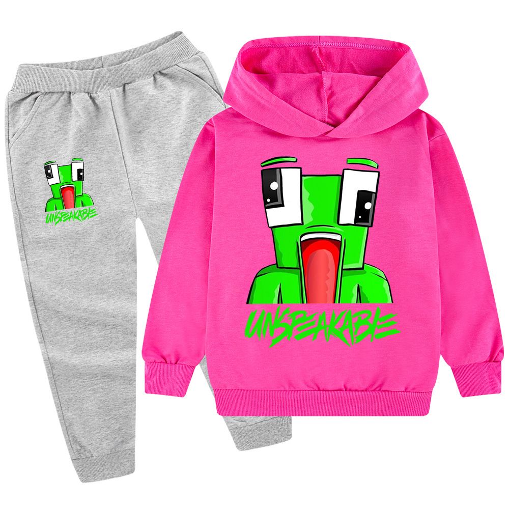 Hot selling unspeakable printed pattern children's clothing set hoodie hoodie+pants_voghion.com