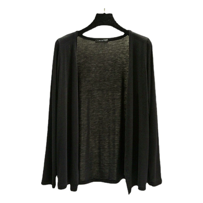 Женский короткий кардиган из модала, весенне-летняя Тонкая Повседневная шаль в Корейском стиле, маленькое пальто, с длинным рукавом, Солнцезащитная рубашка, Кондиционер
