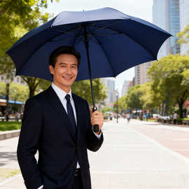 雨伞现货批发自动直杆高尔夫雨伞大号商务长柄伞广告伞可印logo