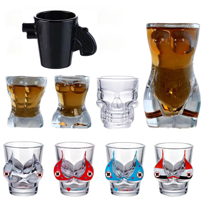 Bikini beauty cup human body creative art skeleton 2oz cup foreign trade for manufacturers direct supply can add LOGO
