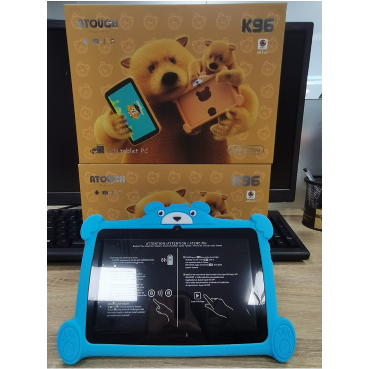 K96 Kidsren's Tablet Wfi Version Comes with Leather Case in Stock Cross-Border Foreign Order Ips Screen Google Version