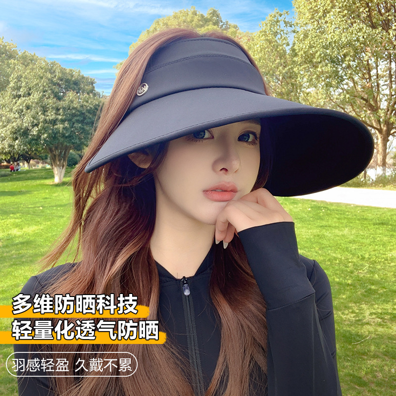 2026 New Style Wrap-Around Sun Hat with Enlarged Brim for Women, Open-Top, Foldable, Uv Protection Sun Hat