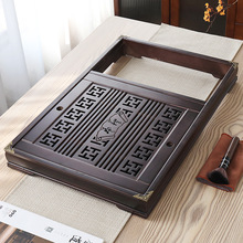 家用功夫茶具茶实木茶盘台茶海全自动电热炉四合一体大号简约茶托