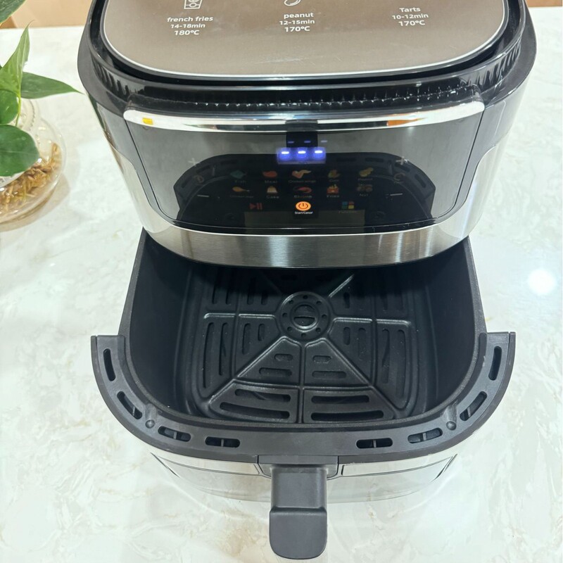 新款Air fryer跨境15L烘烤全自动一体薯条机可视智能空气炸锅110V|undefined