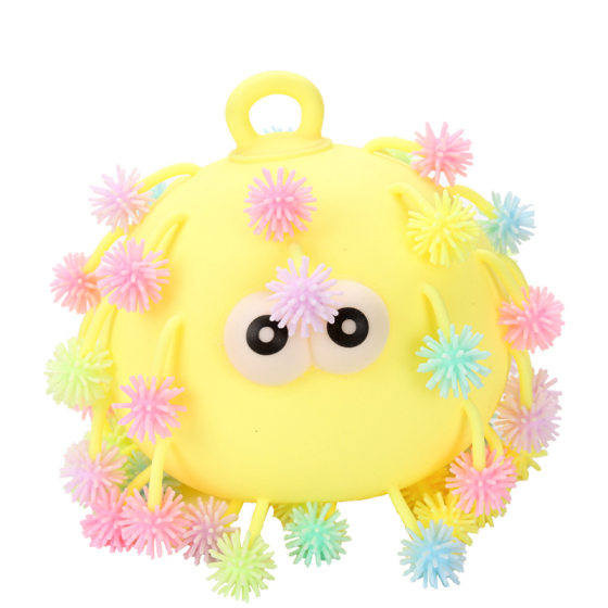 Factory Direct supply snowflake flash ball vent decompression luminous toy creative new convex snowflake colorful fur ball