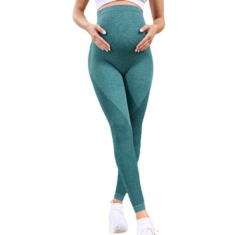 Autumn trousers, fashionable leggings for leisure for pregnant with belly support for yoga, high waist