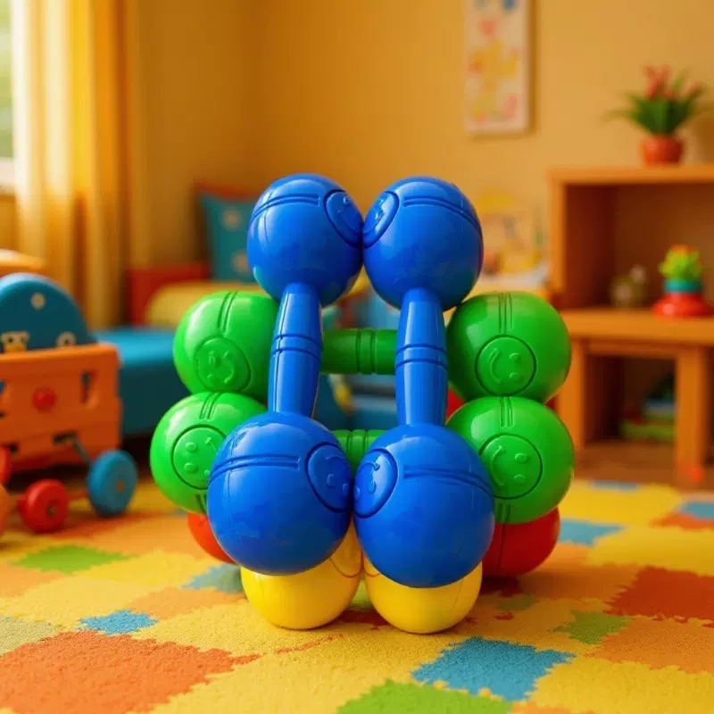 幼儿园早操器械道具儿童大号有声哑铃幼儿健身体操舞蹈铃塑料哑铃