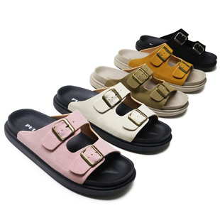 OEM�����ɫLOGO���QŮʿ��Ƥ�q�沩��Ь�p��һ�������ЬSandals
