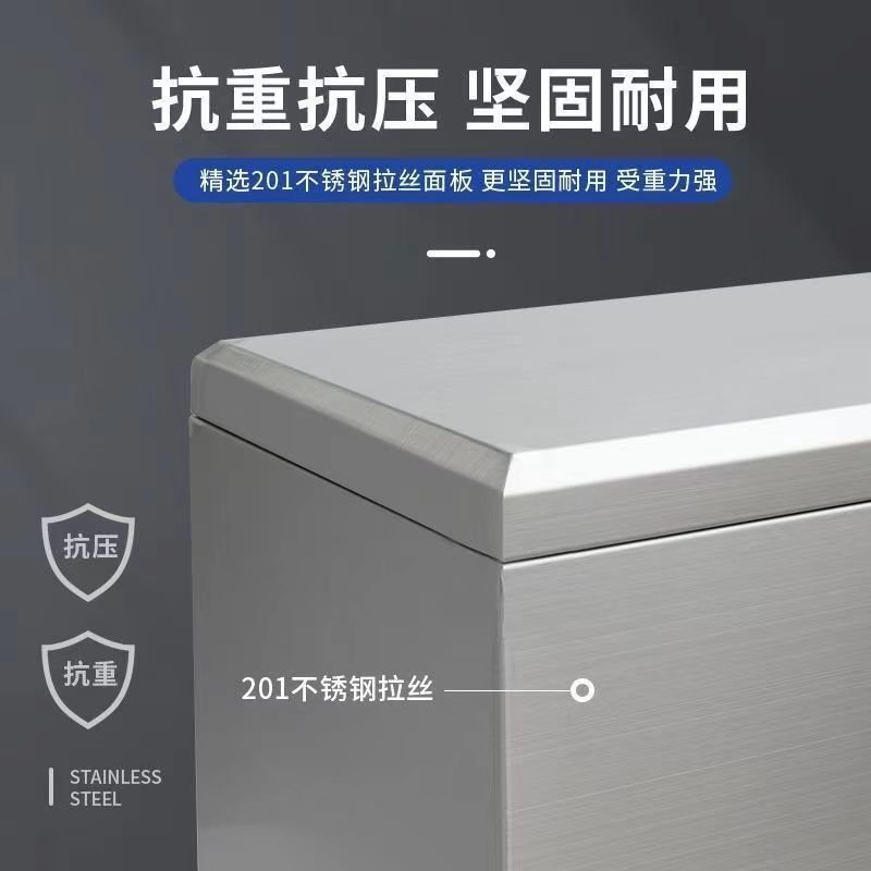 Genuine Motorcycle 304 Stainless Steel Tail Box Trunk Electric Vehicle Takeaway Tool Box Thickeneded Large Waterproof