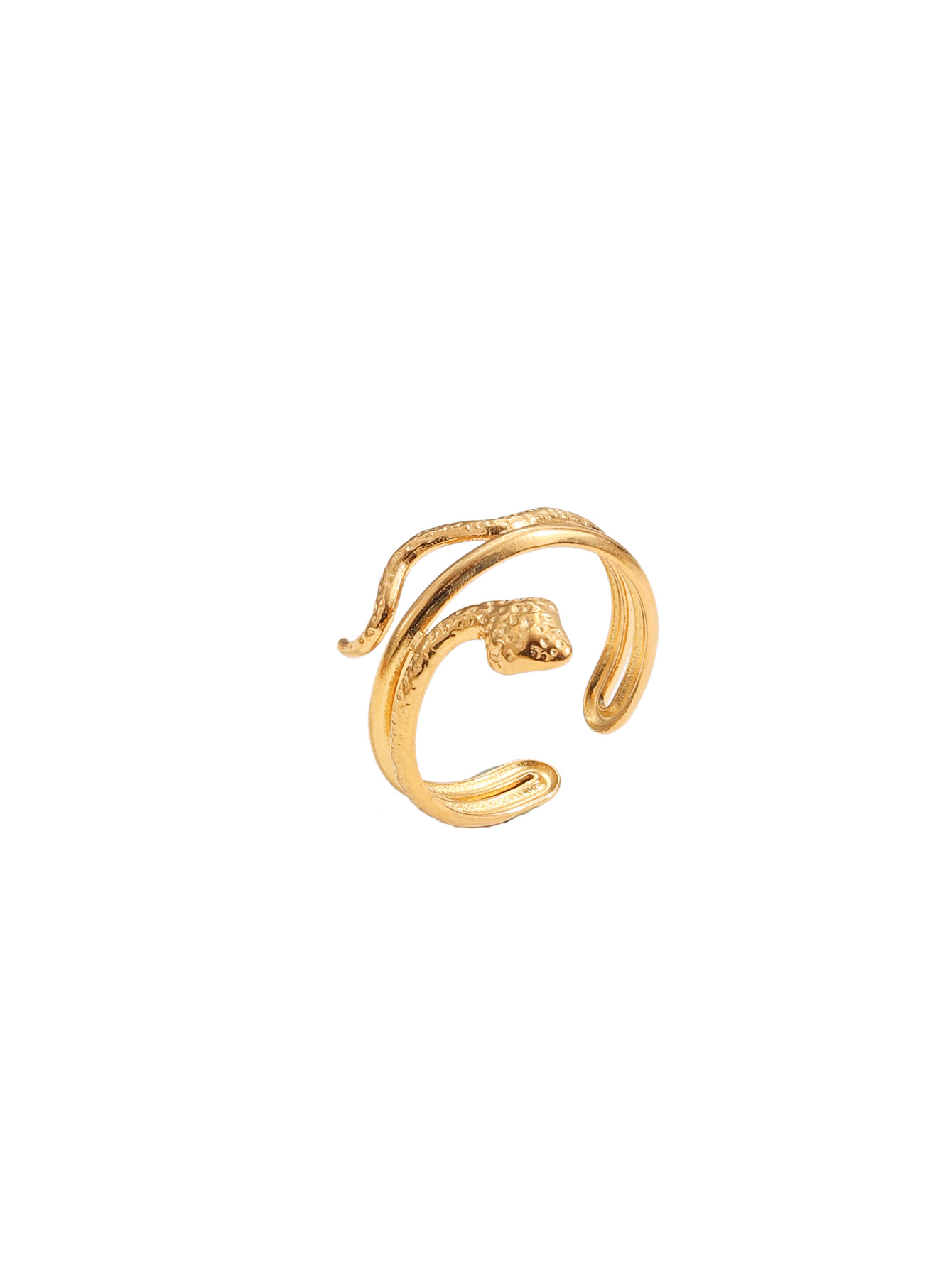 10g Weight Open Rings Classification Adjustable Ring Size 1 Piece Quantity Daily Occasion 304 Stainless Steel Material Smile Face, Snake, Bow Knot Pattern Women's Gender Retro Style Wholesale Jewelry Retro Smiley Face Snake Bow Knot 304 Stainless Steel Open Rings 4