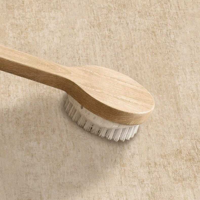 Gebruikte badkamermat, absorberende mat van diatomeeënaarde voor de deuropening, Franse retrostijl, luxe uitstraling._voghion.com