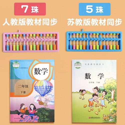 Abacus 7-rod clear zero elementary school students second and fourth grade children mental arithmetic development intelligence math teaching tools teaching aids wholesale