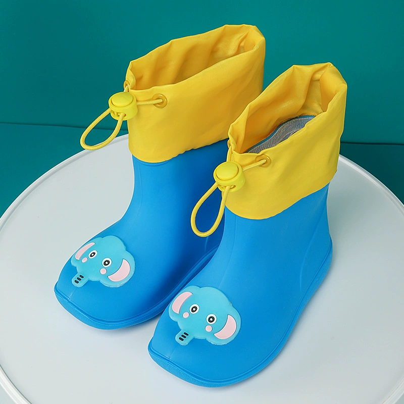 Детские cartoon нескользящие комфортные флисовые сапоги для мальчиков PVC, до колена