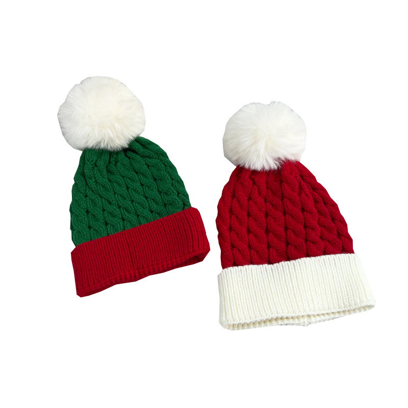 Niños Unisex Moda Bloque De Color Pompones Gorro De Lana display picture 2