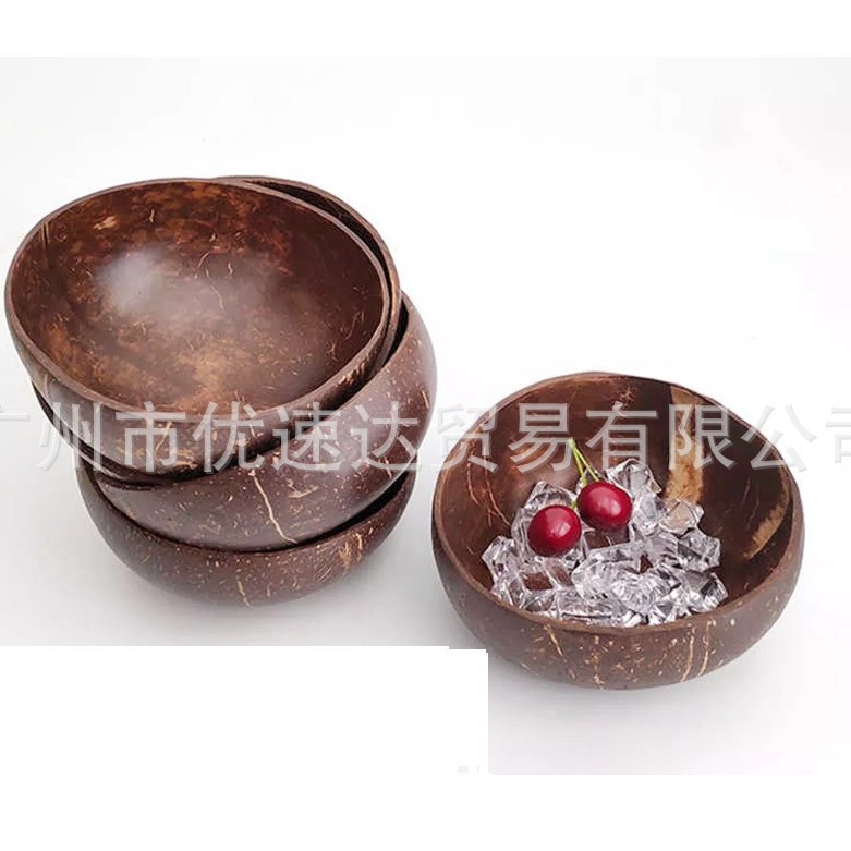 Cuenco de cuchara de cáscara de coco Cuenco de coco Cuenco de pulido de cáscara de coco ensaladera de hielo de nieve al por mayor en el extranjero Cuenco de pulido de Vietnam