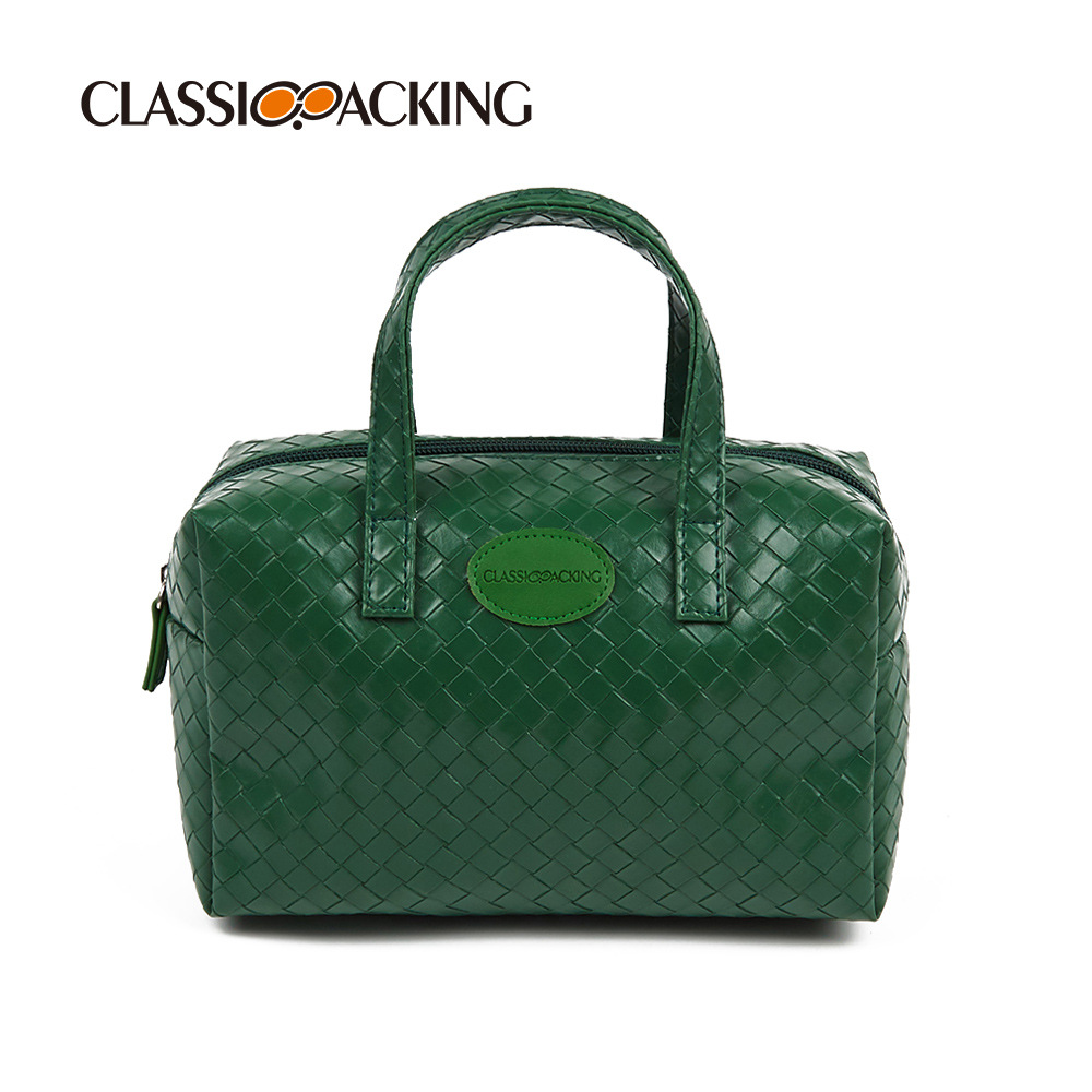 Simple de gran capacidad bolso de las mujeres impermeable pu material cosmético bolsa de almacenamiento multifuncional Portátil Bolsa de cosméticos