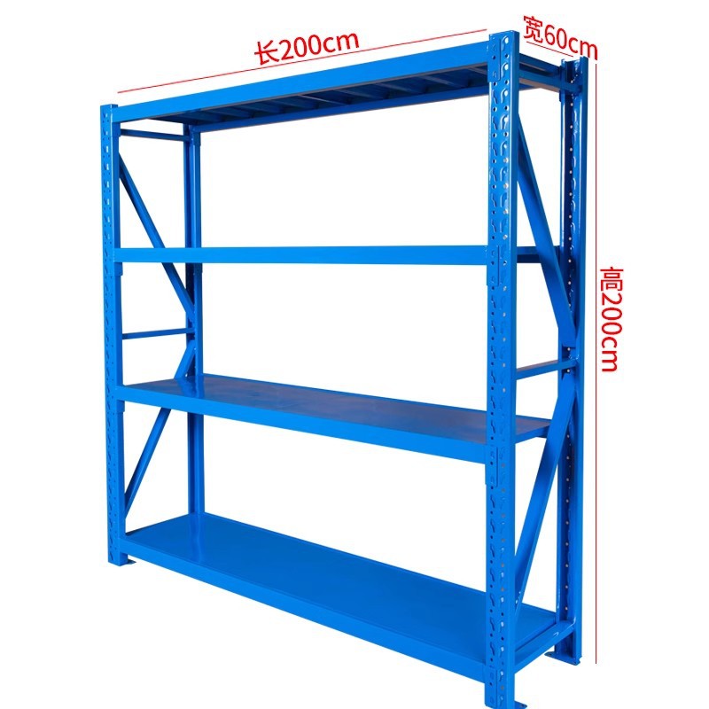 批发仓储货架置物架多层中型家用储物架仓库展示货架快递铁架
