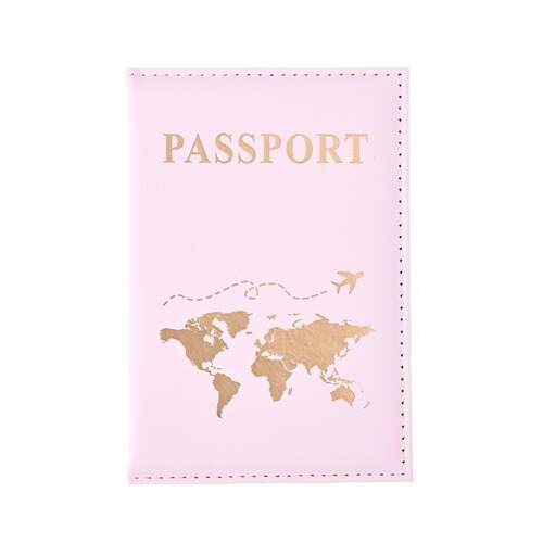 2025 cross-border hot plain skin-feeling PU passport protective set Passport folder Ticket folder Passport spot Factory direct sales