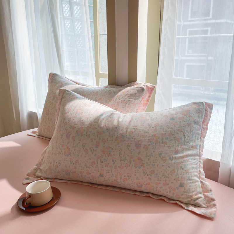 Un par de fundas de almohada de hilo de doble capa de algodón de nuevo estilo 2025 48cm x 74cm funda interior de algodón para niños