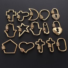 ͭ��18k��Կ�׿���Ƕ�ʯ���������DIY��������Կ�׿���˿�����