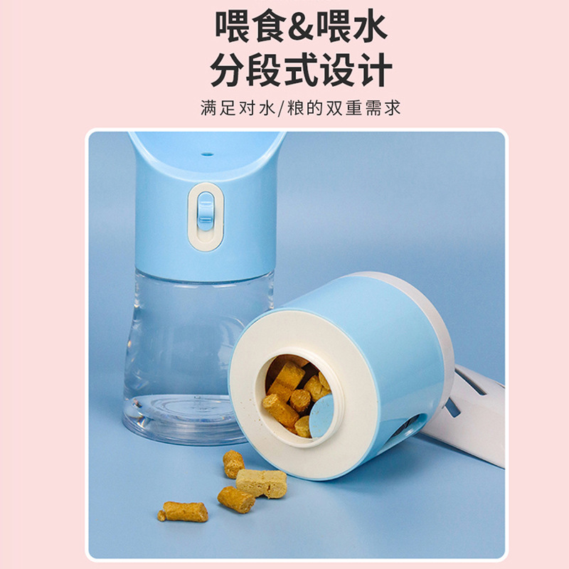 Taza de viaje para mascotas con bolsa de basura taza de agua portátil al aire libre taza de comida de agua de viaje perro gato hervidor de agua