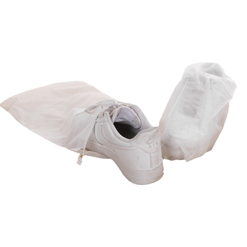 En stock zapatos de sol anti-amarillo bolsa de polvo no tejido bolsa de cubierta de zapatos bolsa de almacenamiento bolsa de zapatos blancos no tejidos